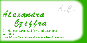 alexandra cziffra business card